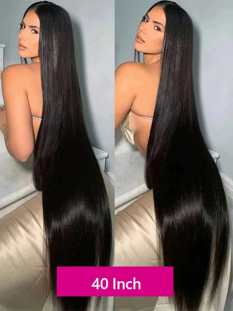 250% Density Bone Straight 13x4 13x6 5x5 Wear And Go Glueless Wig For Beginners, No Glue, Elastic Band For Women