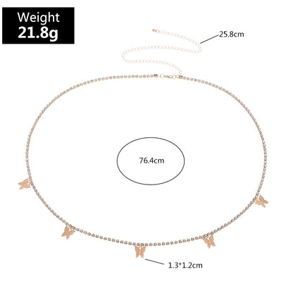 Fashion Sexy Butterfly Body Chain Belly Waist Chain for Women Summer Beach Trend Jewelry Accessories Belt Party Gift