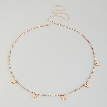 Fashion Sexy Butterfly Body Chain Belly Waist Chain for Women Summer Beach Trend Jewelry Accessories Belt Party Gift