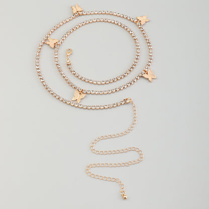 Fashion Sexy Butterfly Body Chain Belly Waist Chain for Women Summer Beach Trend Jewelry Accessories Belt Party Gift