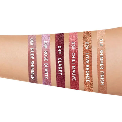 12 Color Diamond Metallic Shine Liquid Lipstick Pearlescent Waterproof Glitter Lip Gloss Smudge Proof Glamorous Lip Makeup