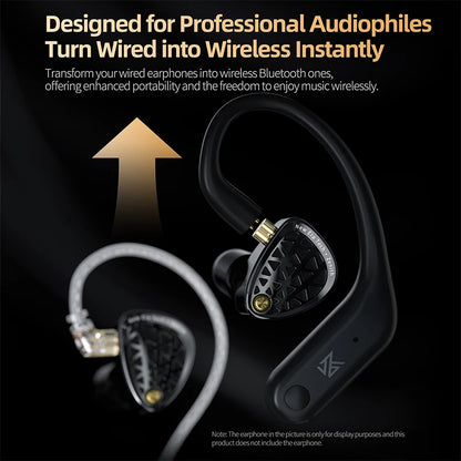 KZ AN01 Wireless Upgrade Ear Hook Cable ANC Noise Cancellation Bluetooth-compatible 5.4 C-Pin LDAC HD Audio Decoding Compatible