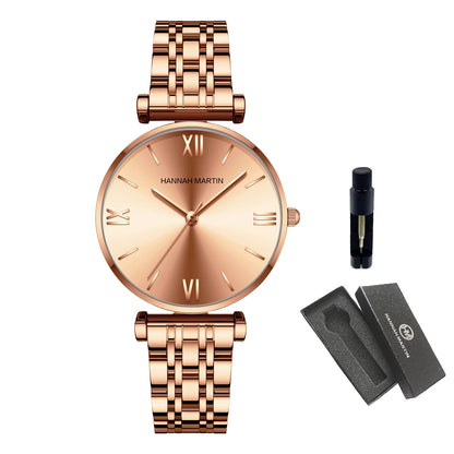Women Fashion Casual Watches Green Malachite Dial Ladies Japanese Quartz Wristwatch Stainless Steel Strap Waterproof Watches