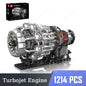 Mould King LSX454 V8 V12 W12 Engine Motorized Simulation Model Electrically Drive Building Blocks Technical Car Parts Toys Gift