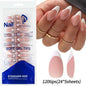 100Pcs Light Pink Press on Nails Short Medium Square Fake Nail Tips 10 sizes Reusable Full Cover False Nails Finger Decoration