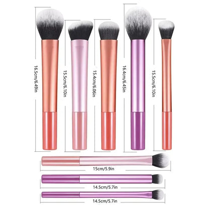 7Pcs/Set Soft Makeup Brush Kit Synthetic Hair Easy To Clean Blush Brush Concealer Brush Eye Shadow Brush Cosmetic Makeup Tools