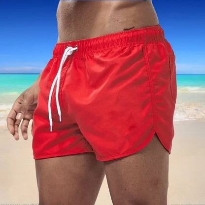 2025 New Summer Men's Swimwear Shorts Brand Beachwear Sexy Swim Trunks Men Swimsuit Low Waist Breathable Beach Wear Surf