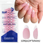 100Pcs Light Pink Press on Nails Short Medium Square Fake Nail Tips 10 sizes Reusable Full Cover False Nails Finger Decoration