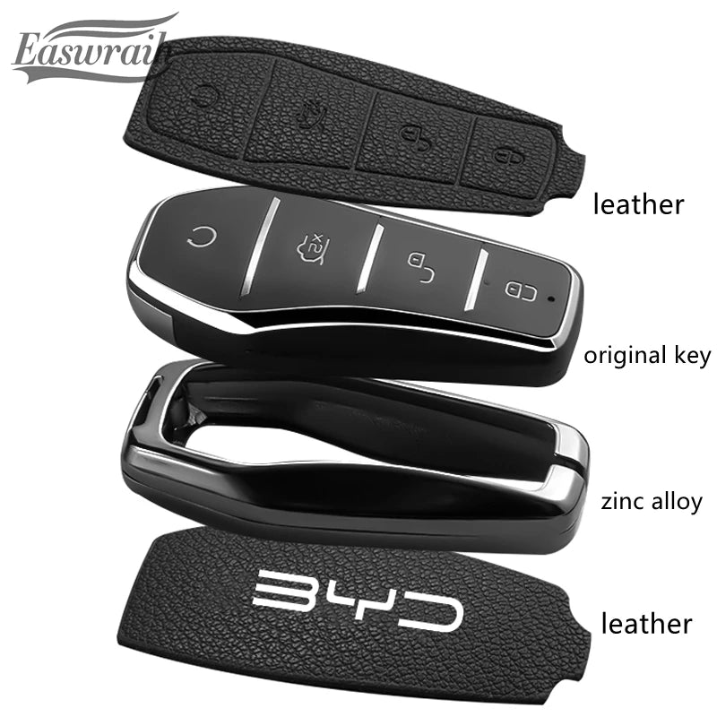 Car Accessories Key Case Holder Cover Chain For  BYD Atto 3 Han EV Dolphin Durable Second Song Pro Tang Dm QIn PLUS MAX Yuan