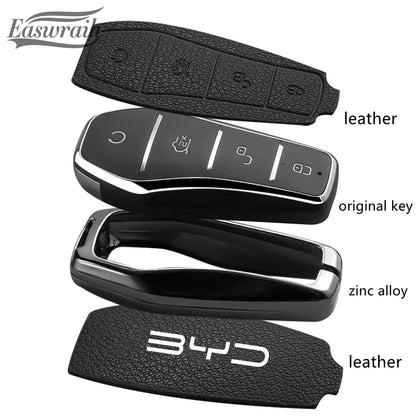 Car Accessories Key Case Holder Cover Chain For  BYD Atto 3 Han EV Dolphin Durable Second Song Pro Tang Dm QIn PLUS MAX Yuan
