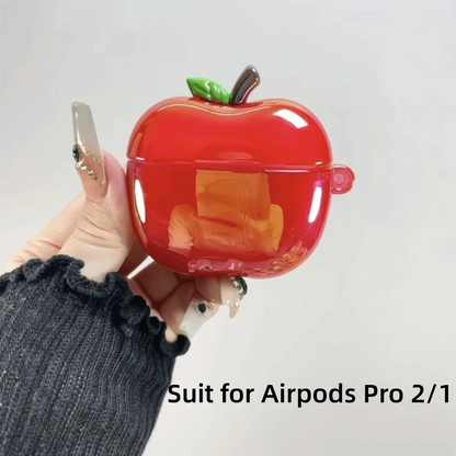 TPU Plating Earphone Case 3D Transparent Anti-Slip Shell Cover Fruit Drop-Proof for AirPods 3/4 / Airpods Pro 2/1