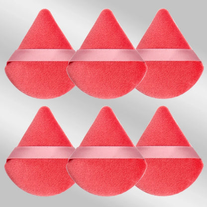 6 Pcs New Triangular Sponge Puffs with a Soft Skin Friendly and Delicate Makeup Feel Suitable for Home or Travel Use