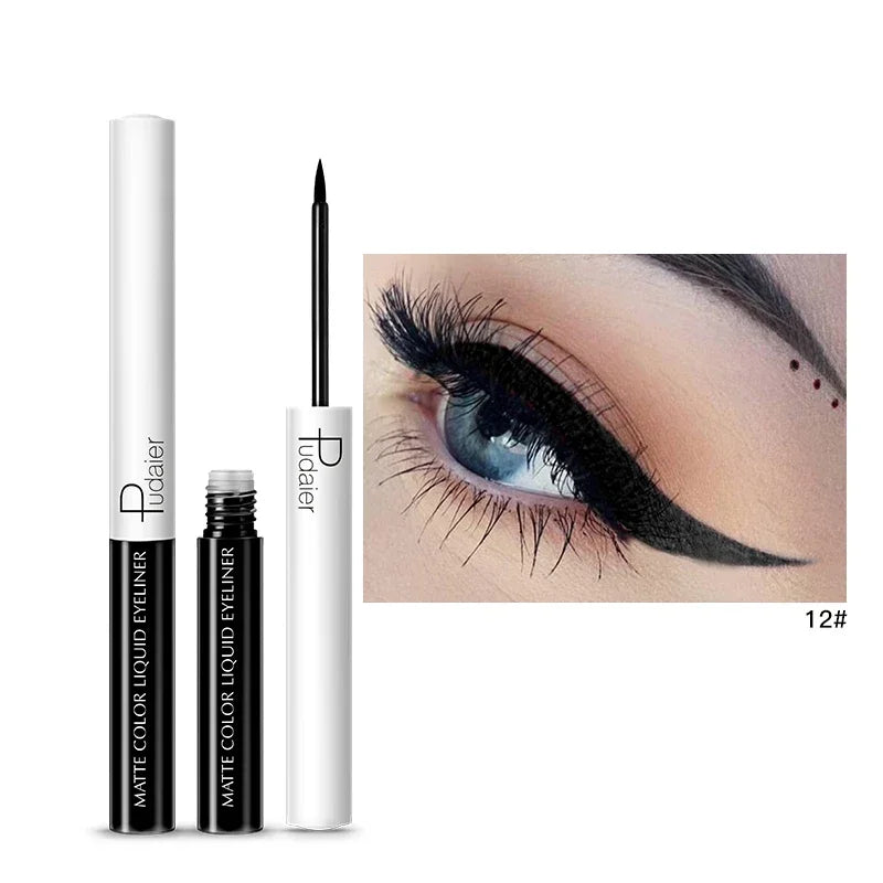 15 Color Long Lasting Liquid Eyeliner Makeup Waterproof  Fast Dry Liquid Eyeliner Matte Multicolor Eye Liner