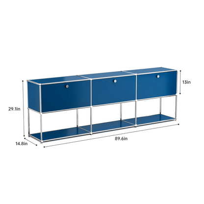 Modern Modular Metal Storage Cabinet Freestanding Sideboard Display Organizer For Living Room Bedroom Entryway Home Furniture