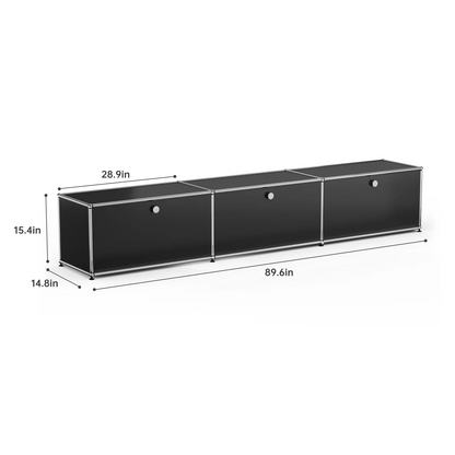 Modern Modular Metal Storage Cabinet Freestanding Sideboard Display Organizer For Living Room Bedroom Entryway Home Furniture