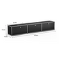 Modern Modular Metal Storage Cabinet Freestanding Sideboard Display Organizer For Living Room Bedroom Entryway Home Furniture