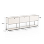 Modern Modular Metal Storage Cabinet Freestanding Sideboard Display Organizer For Living Room Bedroom Entryway Home Furniture