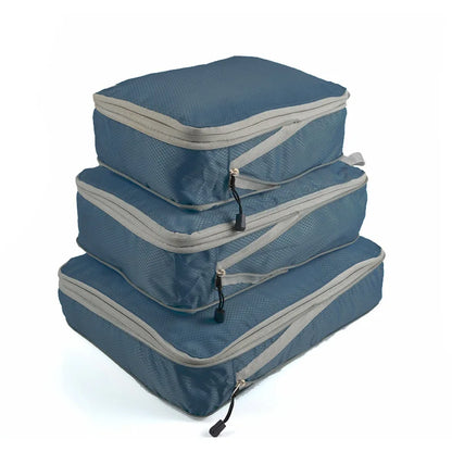 Travel Storage Bag Compressible Packing Cubes Foldable Waterproof Travel Suitcase Nylon Portable With Handbag Luggage Organizer