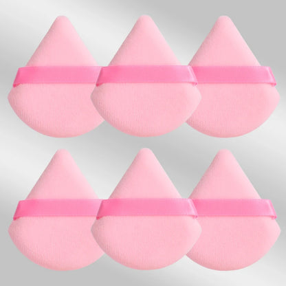 6 Pcs New Triangular Sponge Puffs with a Soft Skin Friendly and Delicate Makeup Feel Suitable for Home or Travel Use
