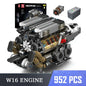 Mould King LSX454 V8 V12 W12 Engine Motorized Simulation Model Electrically Drive Building Blocks Technical Car Parts Toys Gift