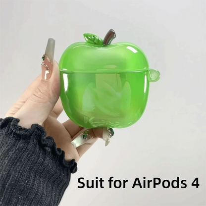 TPU Plating Earphone Case 3D Transparent Anti-Slip Shell Cover Fruit Drop-Proof for AirPods 3/4 / Airpods Pro 2/1