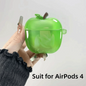 TPU Plating Earphone Case 3D Transparent Anti-Slip Shell Cover Fruit Drop-Proof for AirPods 3/4 / Airpods Pro 2/1