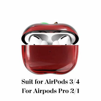 TPU Plating Earphone Case 3D Transparent Anti-Slip Shell Cover Fruit Drop-Proof for AirPods 3/4 / Airpods Pro 2/1