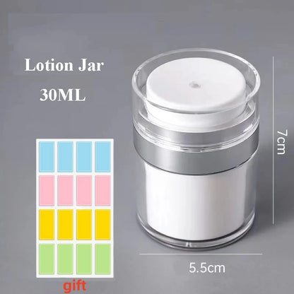 15/30/50ml Cosmetics Empty Airless Pump Jar Refillable Acrylic Cream Vacuum Bottle Portable Size Container of Makeup for Lotion