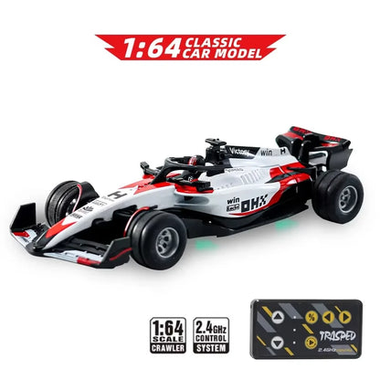 1:64 Rc Car Mini Racing Car 2.4G Alloy High Speed Remote Control Car with Light Adjustable Speed RC Cars Toy for Children Gifts