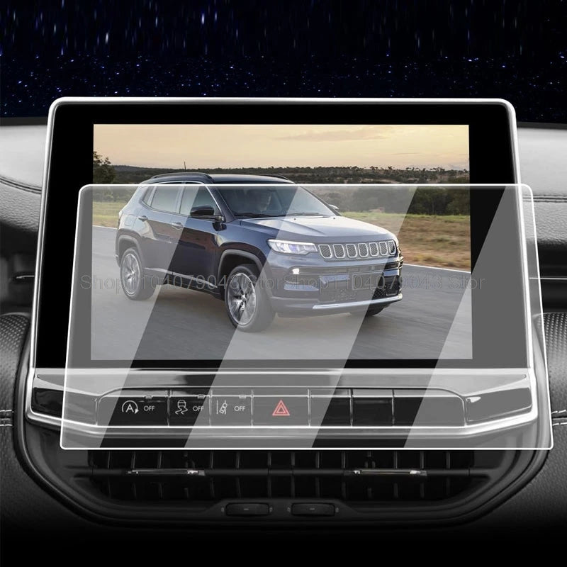 Tempered glass protective film For Jeep compass 2022-2025 Car 10.1 inch GPS navigation film LCD screen Anti-scratch Film