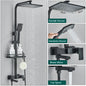 Shower Faucet Set Rainfall 3/4-ways Bathtub Tap With Bathroom Shelf Height Adjust Brass Mixer Crane Hot Cold Water Systems