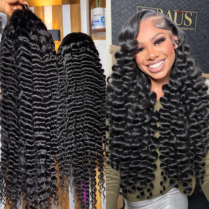 FRIZIRA 250% 30 40 Inch Loose Deep Wave 13x6 HD Lace Front Human Hair Wigs Pre Plucked Wigs13x4 Handmade Curly Lace Frontal Wigs
