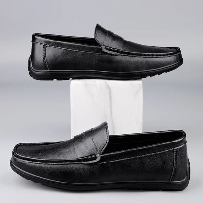 Genuine Leather Men Loafers Comfortable Mens Casual Shoes Luxury Brand Man Formal Dress Shoes Breathable Slip on Boat Shoes