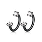 2Pcs Stainless Steel Crystal CZ Tragus Piercing Helix Studs Earrings For Women Girls Hoop Nose Ring Body Piercing Jewelry