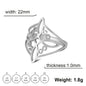 Unift Vintage Witch Knot Rings for Women Men Stainless Steel Finger Ring Witchcraft Protection Amulet Jewelry Wicca Accessories