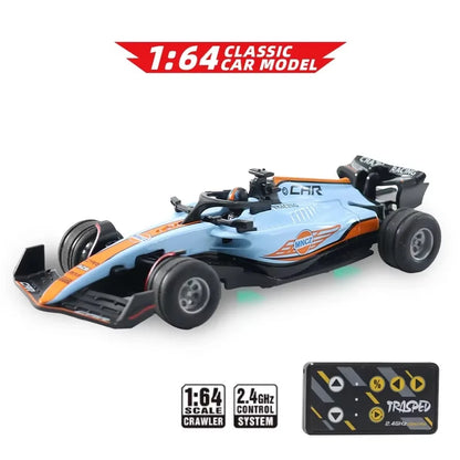 1:64 Rc Car Mini Racing Car 2.4G Alloy High Speed Remote Control Car with Light Adjustable Speed RC Cars Toy for Children Gifts