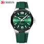 CURREN 8465 New Fashionable Men's Quartz Watch Waterproof Calendar Luminous Silicone Strap Advanced Men's Clock Daily reloj