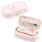 Japanese and Korean style pencil case Large capacity Macaron color matching telescopic canvas pencil case can be turned into sim