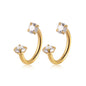 2Pcs Stainless Steel Crystal CZ Tragus Piercing Helix Studs Earrings For Women Girls Hoop Nose Ring Body Piercing Jewelry