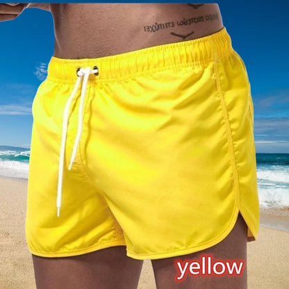 2025 New Summer Men's Swimwear Shorts Brand Beachwear Sexy Swim Trunks Men Swimsuit Low Waist Breathable Beach Wear Surf