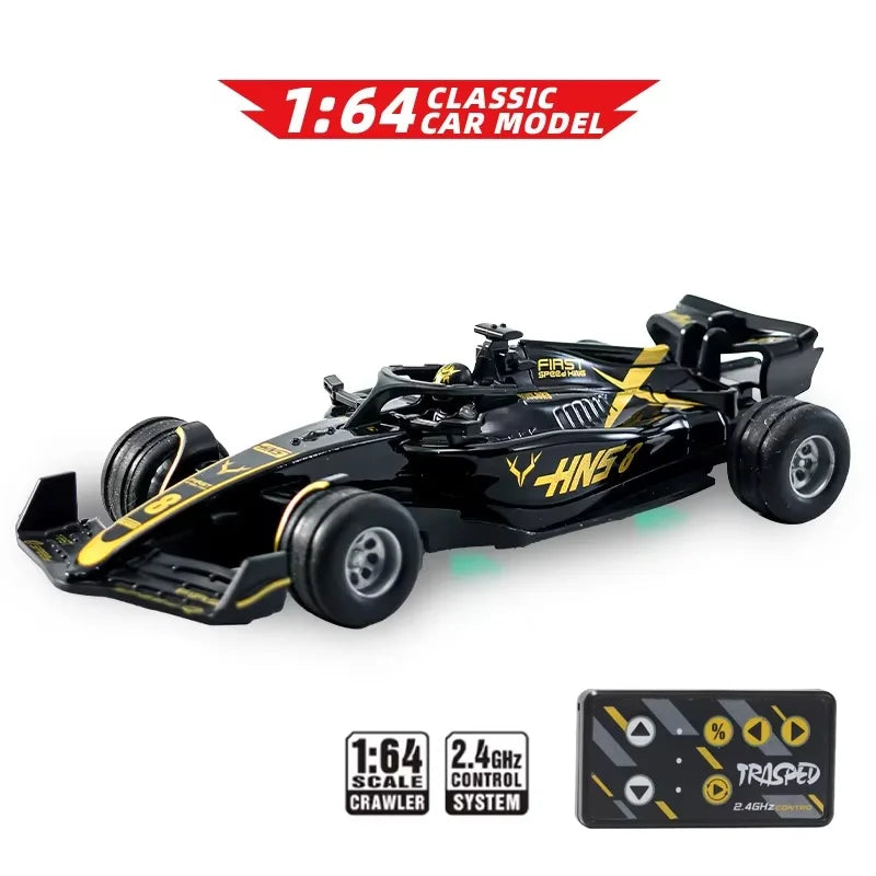 1:64 Rc Car Mini Racing Car 2.4G Alloy High Speed Remote Control Car with Light Adjustable Speed RC Cars Toy for Children Gifts