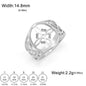 Unift Vintage Witch Knot Rings for Women Men Stainless Steel Finger Ring Witchcraft Protection Amulet Jewelry Wicca Accessories