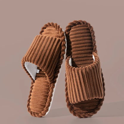 Solid Color Flat Heel Slippers Women Indoor and Bedroom Lightweight Comfort Non-slip Open-toe Breathable Slippers for All Season