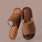 Solid Color Flat Heel Slippers Women Indoor and Bedroom Lightweight Comfort Non-slip Open-toe Breathable Slippers for All Season