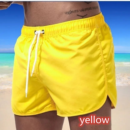 2025 New Summer Men's Swimwear Shorts Brand Beachwear Sexy Swim Trunks Men Swimsuit Low Waist Breathable Beach Wear Surf