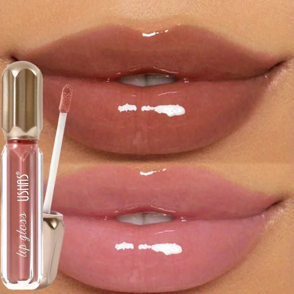 Mirror Pearl Lip Gloss Waterproof Long Lasting Moisturizing Lipstick Shine Glitter Lip Glaze Women Non Stick Cup Lip Tint Makeup
