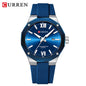 CURREN 8465 New Fashionable Men's Quartz Watch Waterproof Calendar Luminous Silicone Strap Advanced Men's Clock Daily reloj
