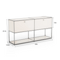 Modern Modular Metal Storage Cabinet Freestanding Sideboard Display Organizer For Living Room Bedroom Entryway Home Furniture