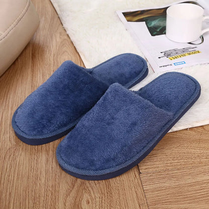 Men's solid color Plush Home Slippers Cute Autumn Winter Cotton Warm Slipper Kids Women Stuffed Doll Indoor Shoes New Year Gift