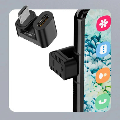 USB 2.0 Type-C Female To Micro-USB Male 90 Degree Left/Right Angle U Shape 5V2A Charging Connector for Android Phone Tablets